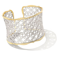 Candice Gold/Silver Cuff Bracelet in Silver Filigree Mix