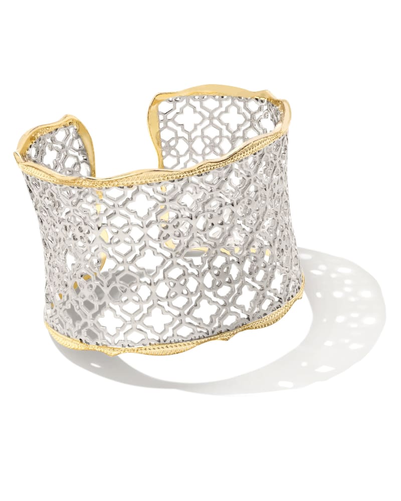 Candice Gold/Silver Cuff Bracelet in Silver Filigree Mix