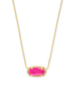 Elisa Gold Pendant Necklace in Azalea Illusion