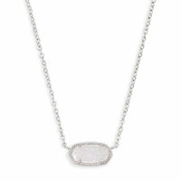 4217711459 Elisa Silver Pendant Necklace in Iridescent Drusy