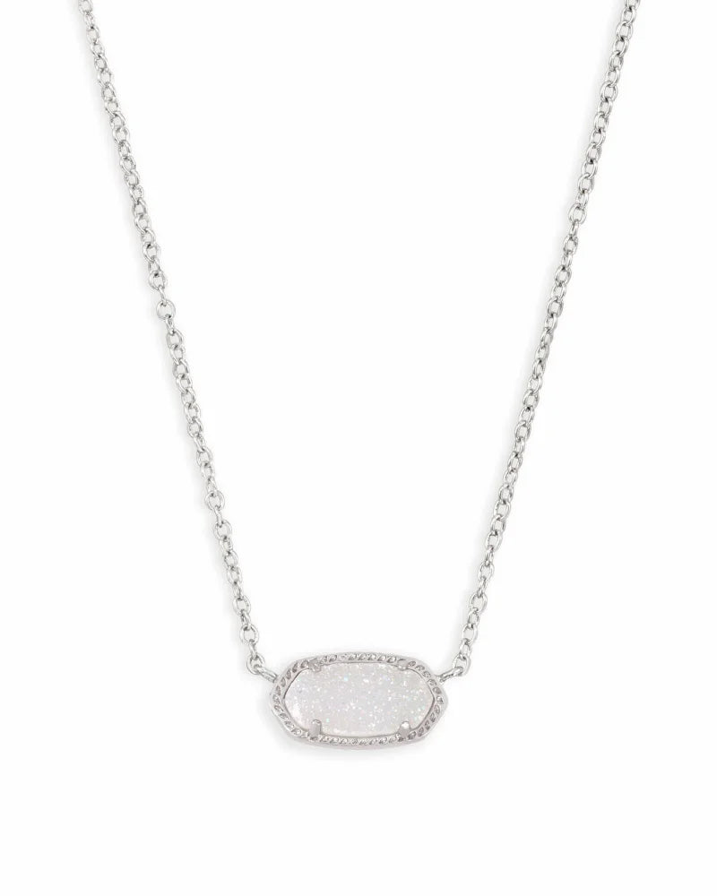 Elisa Silver Pendant Necklace
Kendra Scott Necklace
Elevate your everyday style with the Elisa Silver Pendant Necklace—your new go-to accessory. Featuring a dainty stone on a delicate silver chain, this timeless piece effortlessly complements any outfit, from casual chic to evening elegance. Whether worn solo or layered, it adds just the right touch of sparkle and sophistication.