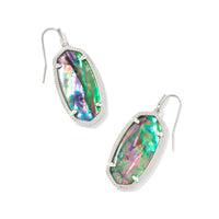 Elle Silver Drop Earrings in Lilac Abalone