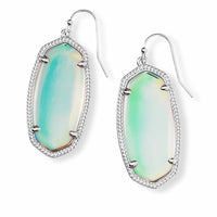 4217701155 Elle Silver Drop Earrings in Dichroic Glass