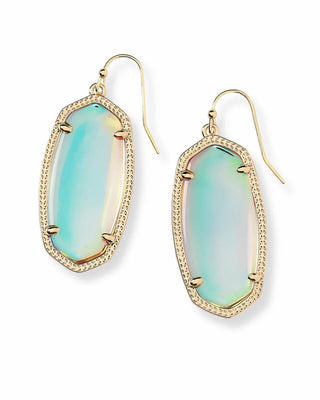 Elle Gold Earrings in Dichroic Glass
