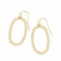Elle Open Frame Crystal Drop Earrings in Gold
Kendra Scott Earring 
Kendra Scott