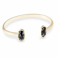 4217712702 Elton Gold Cuff Bracelet in Black