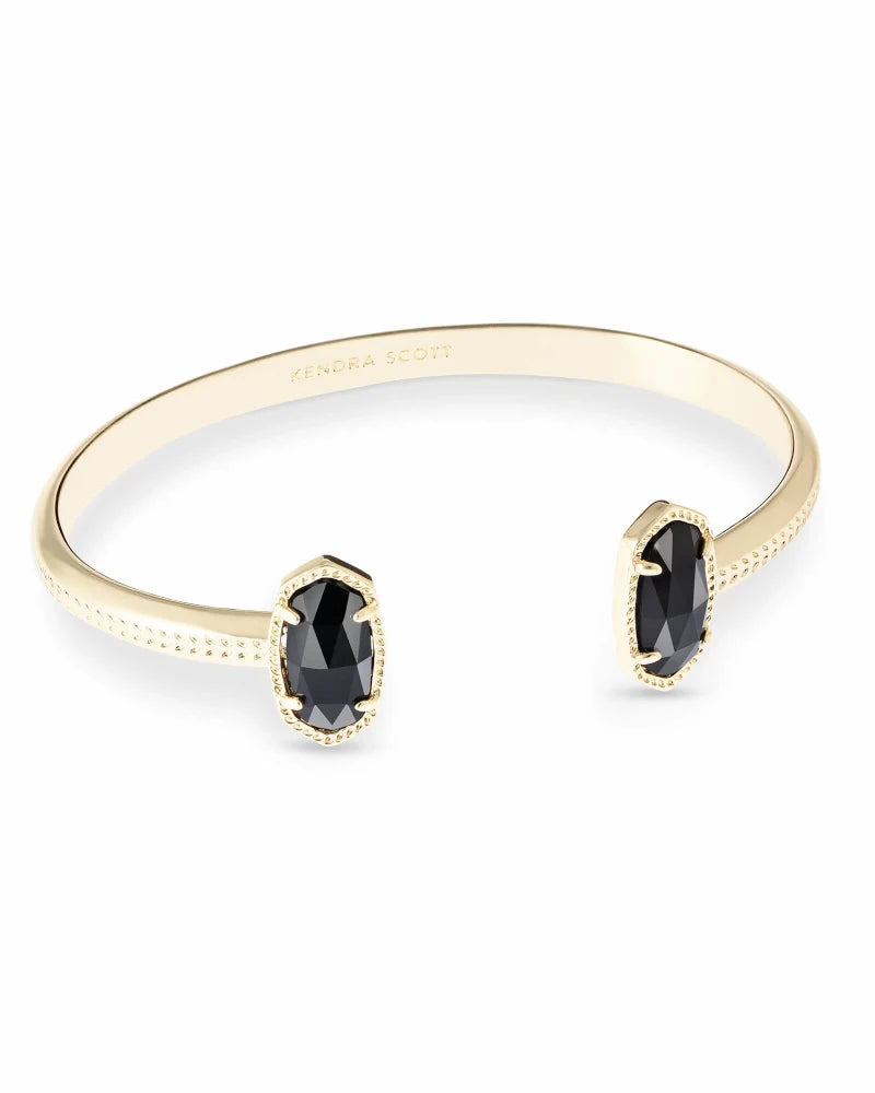 4217712702 Elton Gold Cuff Bracelet in Black