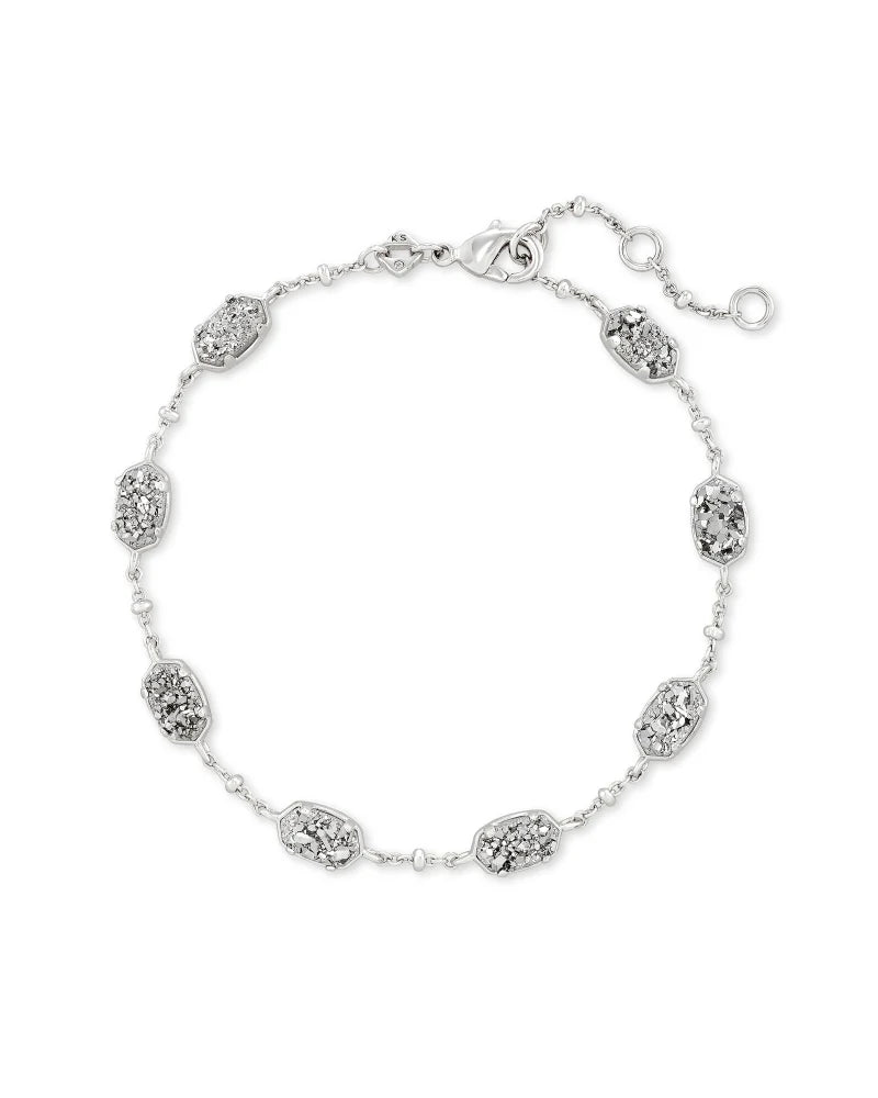 4217718153 Emilie Silver Chain Bracelet in Platinum Drusy