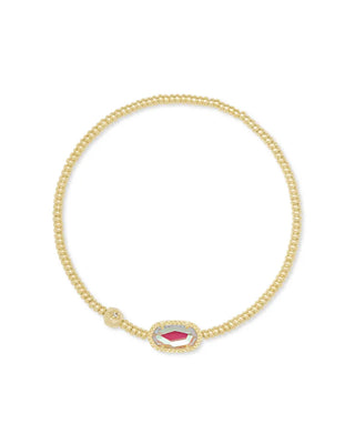Grayson Gold Stretch Bracelet in Dichroic Glass
