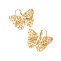 Hadley Butterfly Drop Earrings in Gold