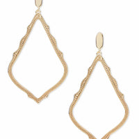 Sophee Clip On Drop Earrings in Gold