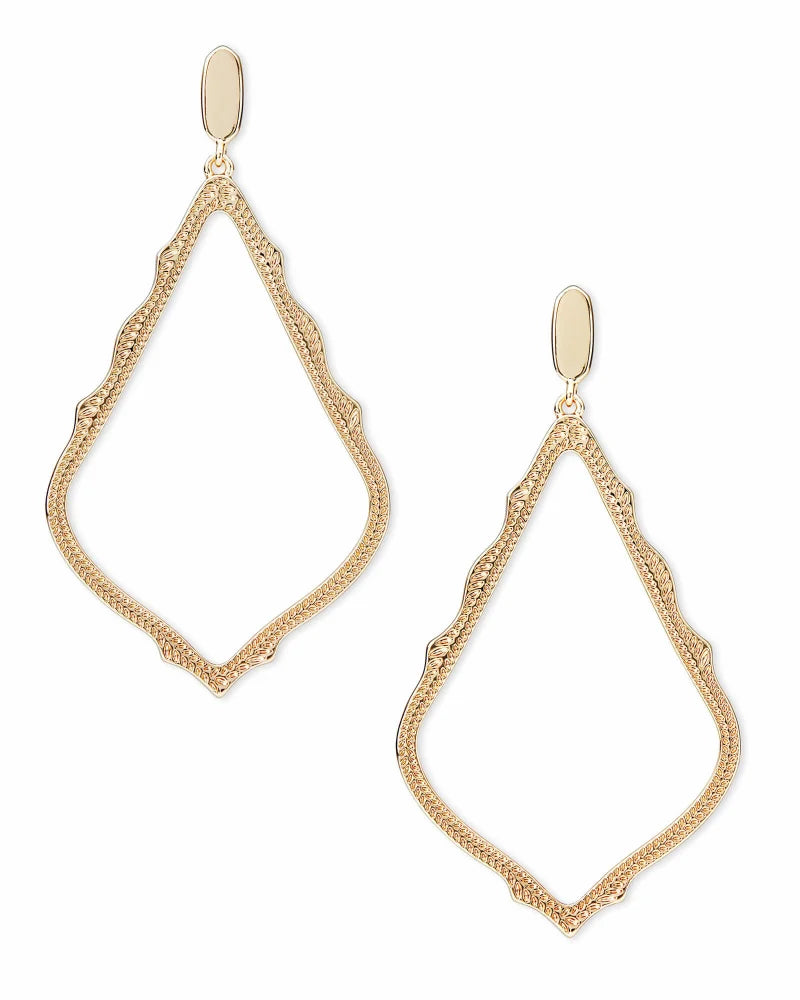 Sophee Clip On Drop Earrings in Gold