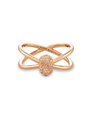 kendra scott Emilie Double Band Ring Rose Gold in Sand Drusy
kendra scott 
kendra scott ring